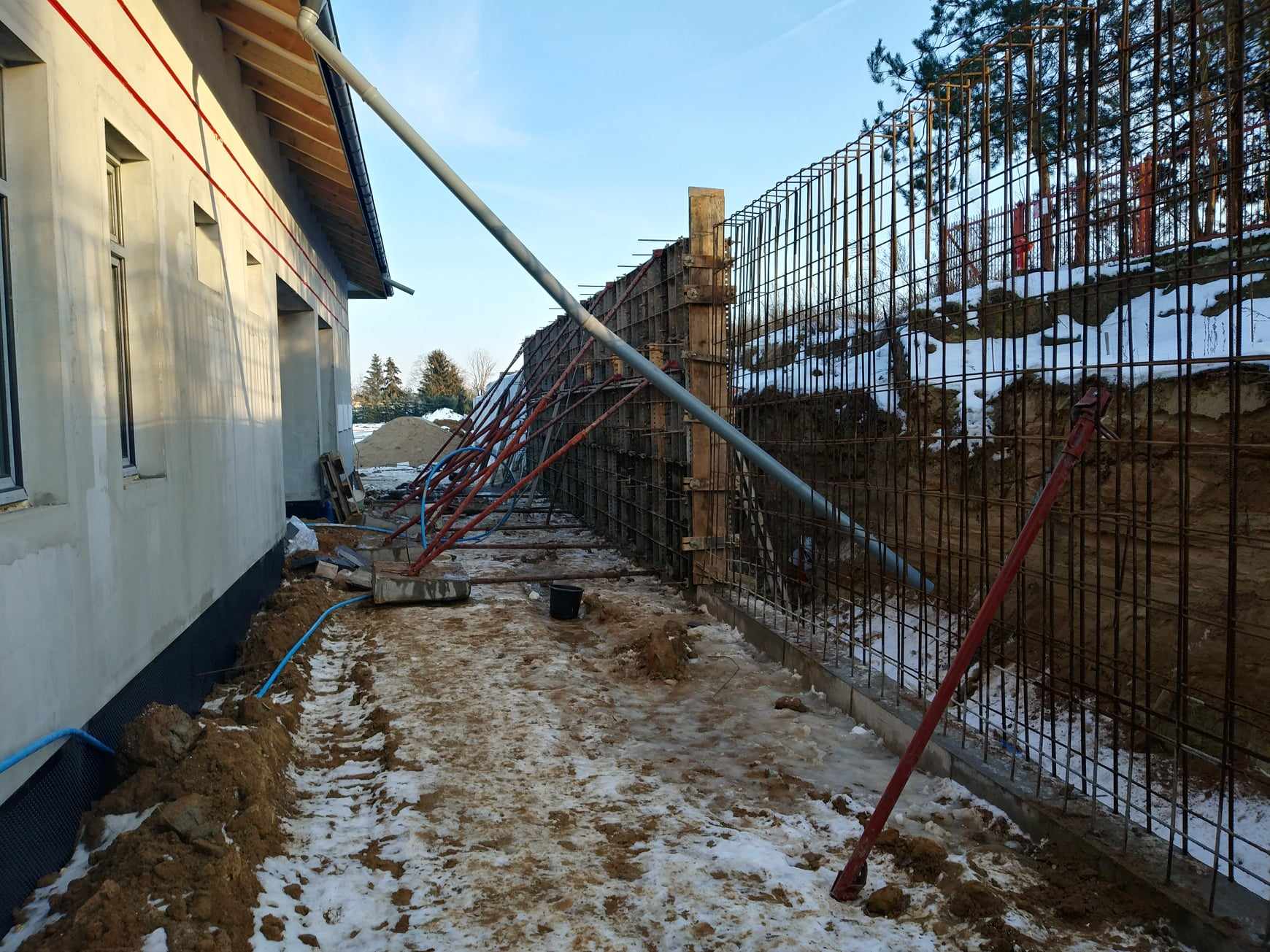 Ściana przy stadionie